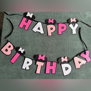 Minnie Happy Birthday Banner